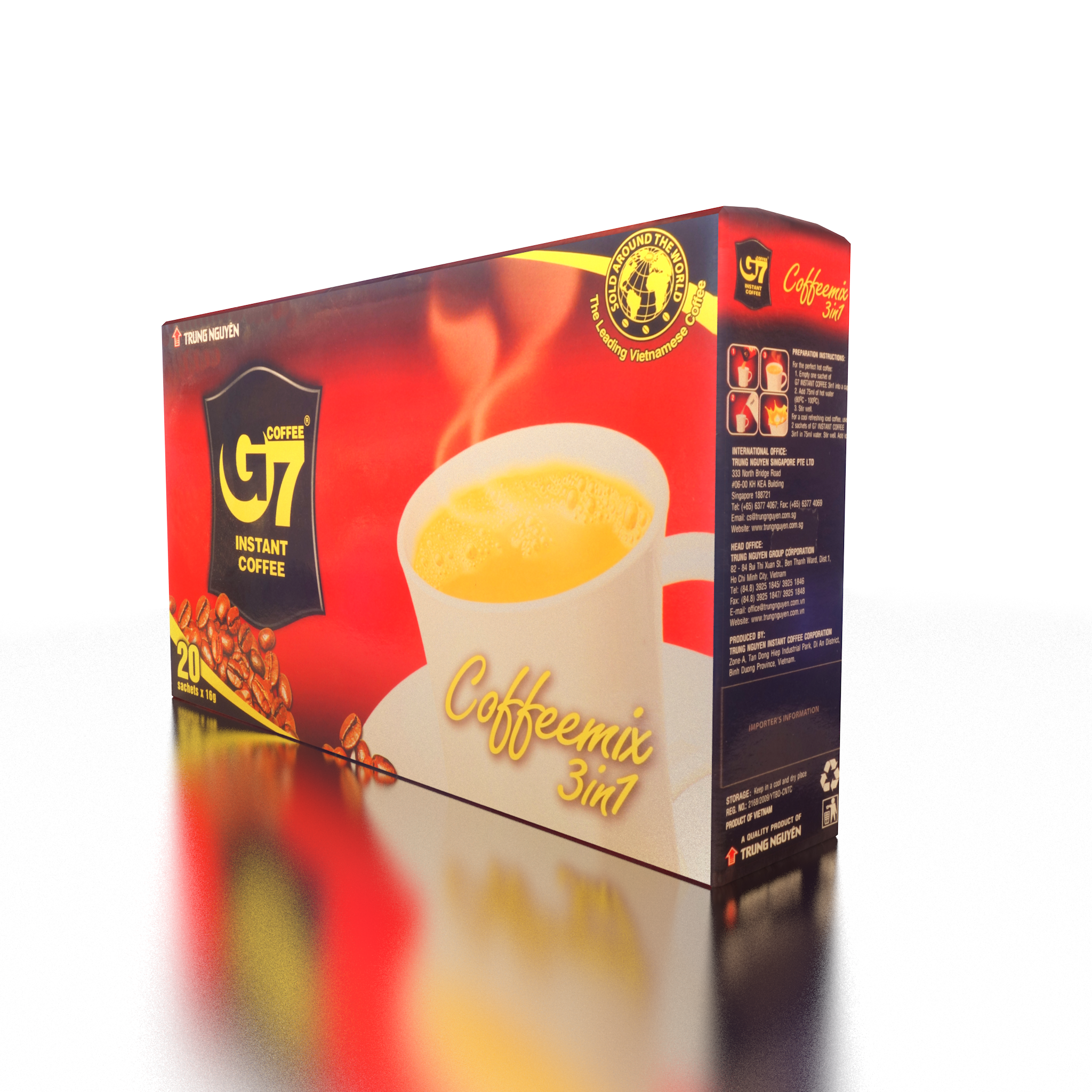 Läs mer om G7 3 in 1, Vietnamesiskt snabbkaffe 20x16g