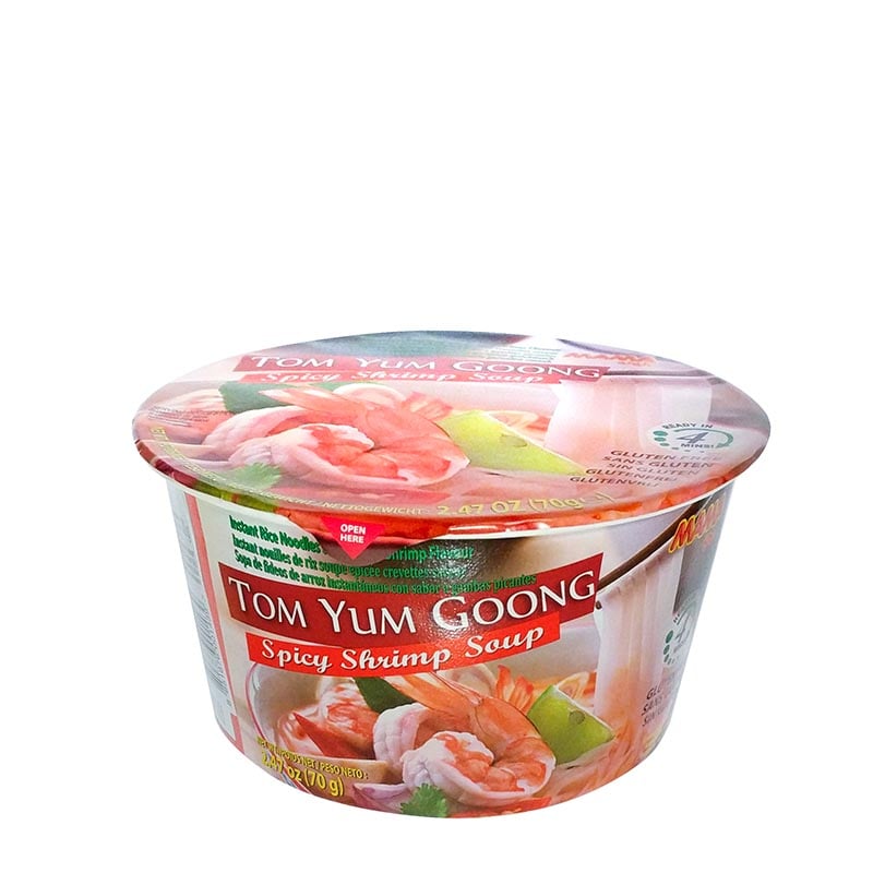 Läs mer om Tom Yum Goong bowl med risnudlar