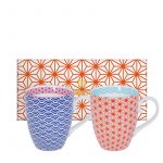 Star & Wave Muggset Blå och Röd 2st