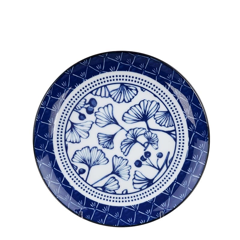 Tokyo Design Studio Seigaiha Blue Plate 21.5x3cm