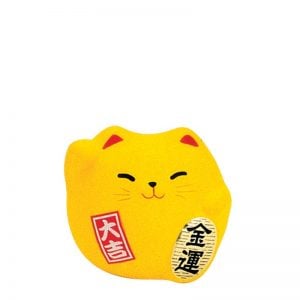 Liten Söt Gul Lucky Cat