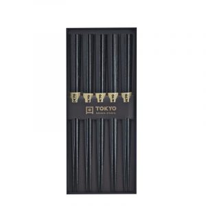 5-Par-Atpinnar-i-Svart-Tra