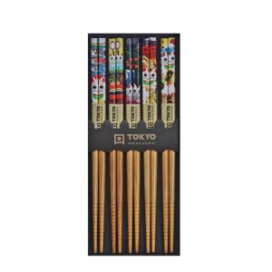 Chopsticks-5-Par-Olika-Vita-Lucky-Cat
