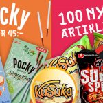 Över 100 nya artiklar! 🎉 Spicy Shin Ramen 🍜 Nya Pocky! 🥥 Cassavachips och heta mandlar! 🔥