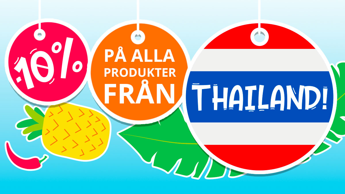 Read more about the article 10% Rabatt på alla Thailändska Produkter! 🥳 Över 100 Nya Produkter! 🎈 Massa Ny Ramune! 🎇