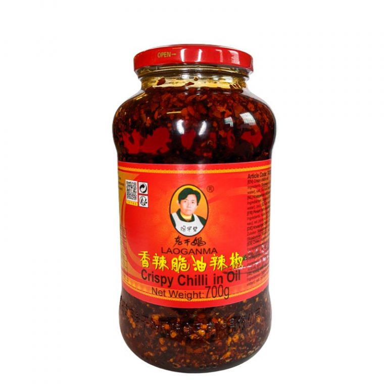 Crispy Chili in Oil, Lao Gan Ma 700g Drakfrukt.se