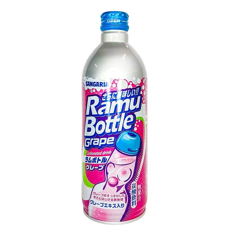 Läs mer om Ramune Grape Stor Flaska 500ml