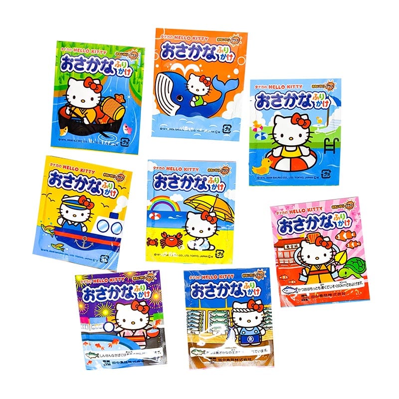 Läs mer om Hello Kitty Furikake, Toppa barnens ris med havets läckerheter 16g