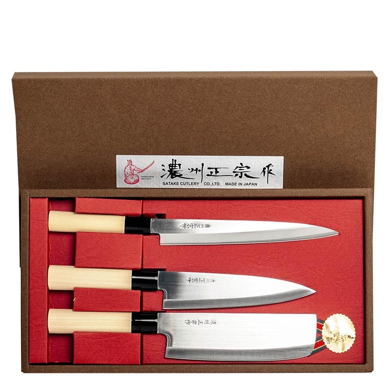 Läs mer om Japanskt knivset 3 stycken Presentlåda