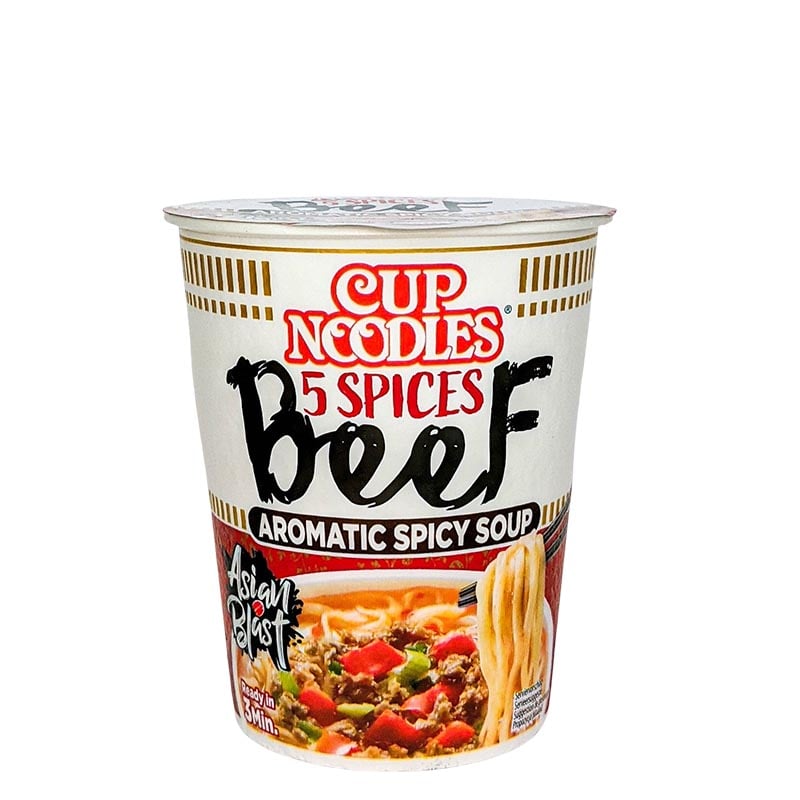 Läs mer om Nissin Nudelkopp Five Spice Biff