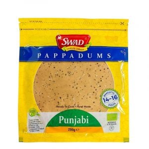 Pappadum Punjabi Svartpeppar indiskt flatbröd 200g