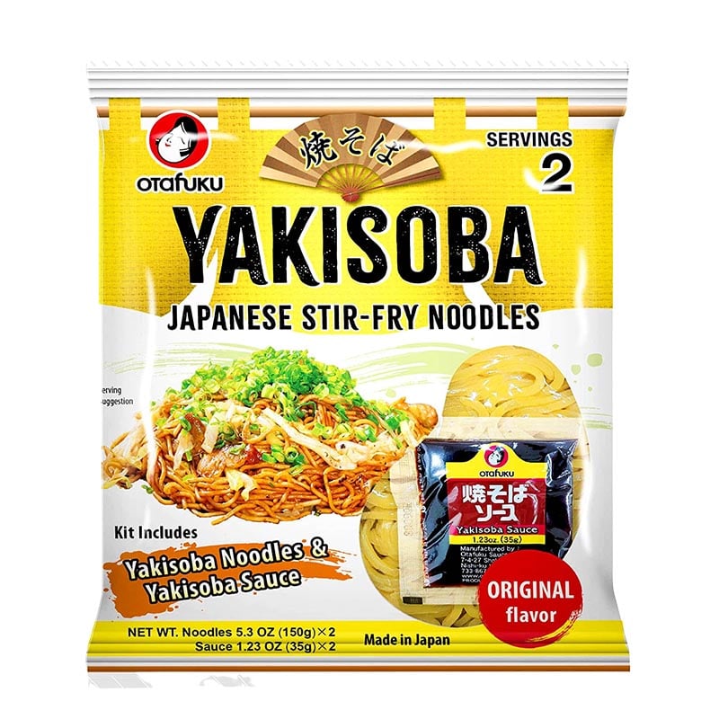 Läs mer om Yakisoba Nudlar och Sås 2 portioner Otafuku 300g