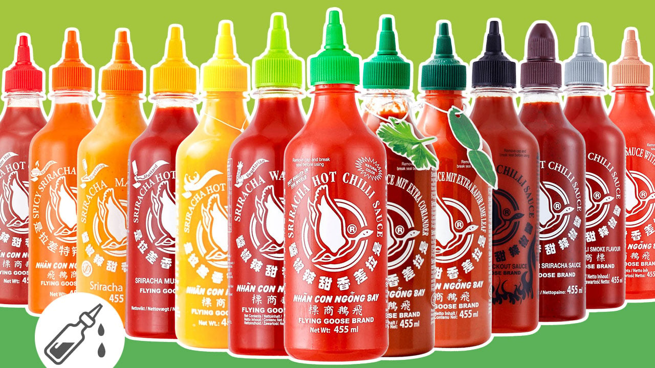15 nya sorter Sriracha!