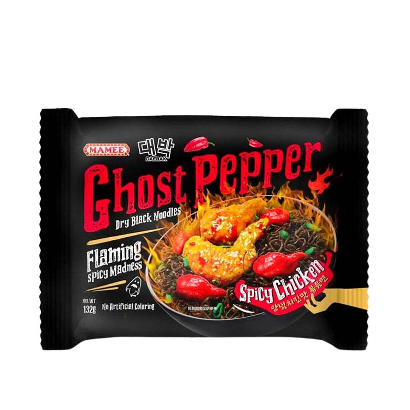 Läs mer om Daebak Ghost Pepper Snabbnudlar Spicy Chicken