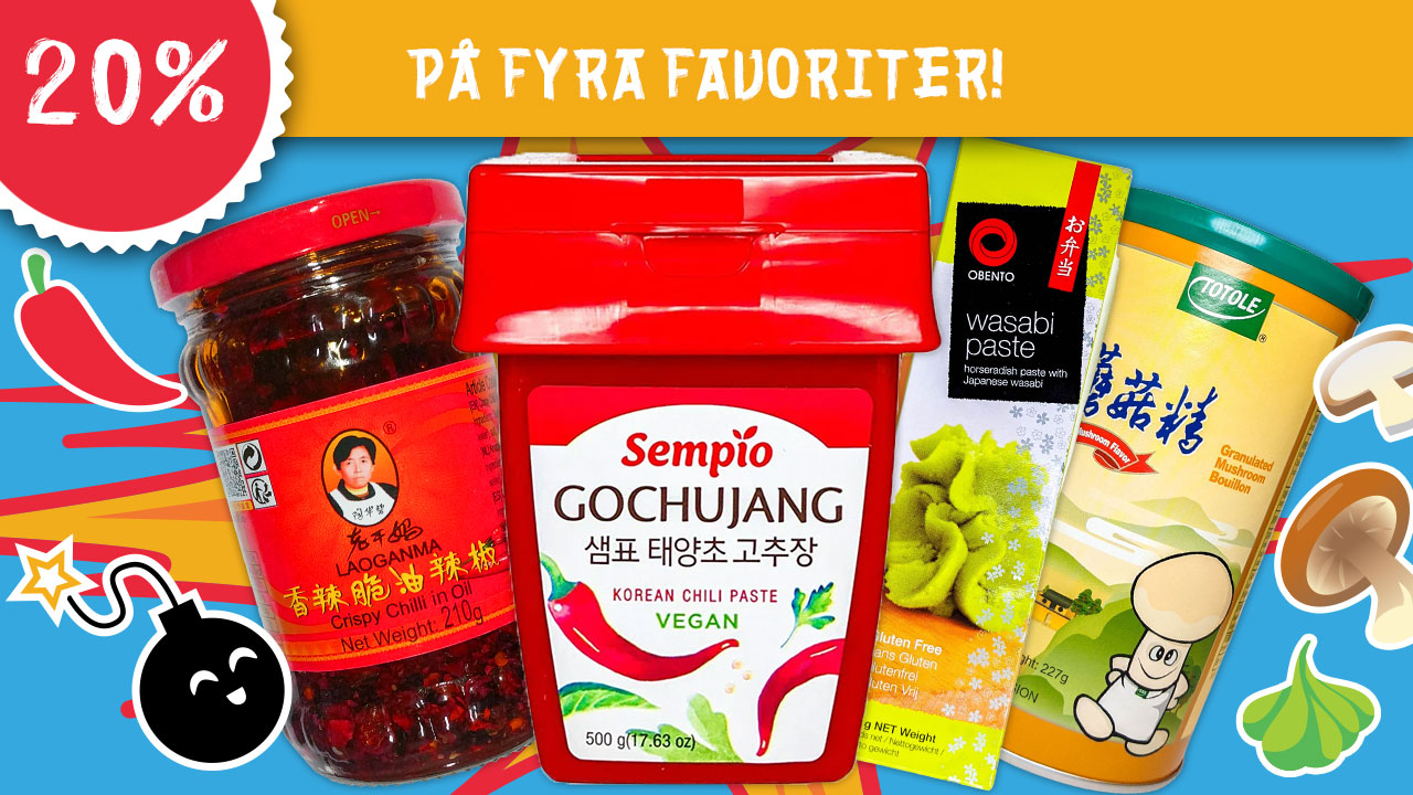Read more about the article Lao Gan Ma, Gochujang och Wasabi – grymma deals på era favoriter!