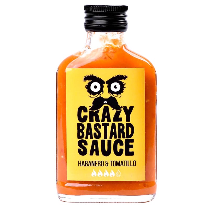 Läs mer om Crazy Bastard Habanero & Tomatillo Hot Sauce 100ml