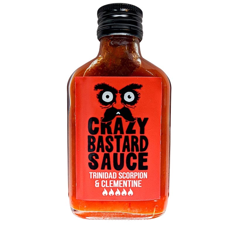 Läs mer om Crazy Bastard Trinidad Scorpion & Clementin Hot Sauce 100ml