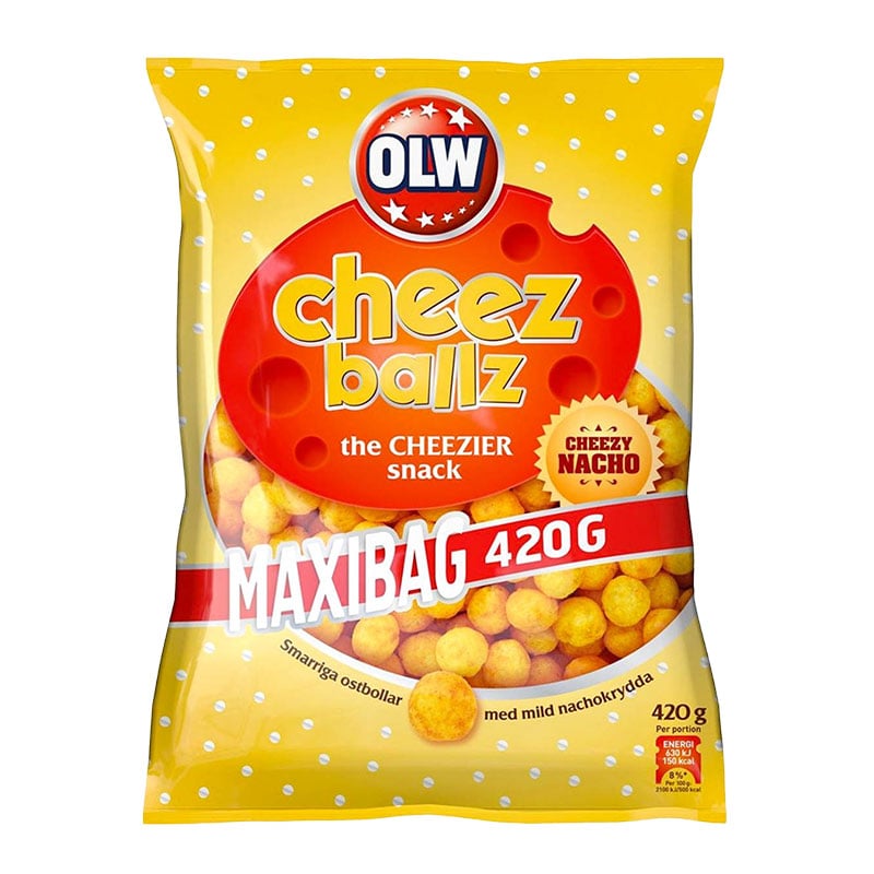 Läs mer om Cheez Balls Cheezy Nacho Maxibag 420g