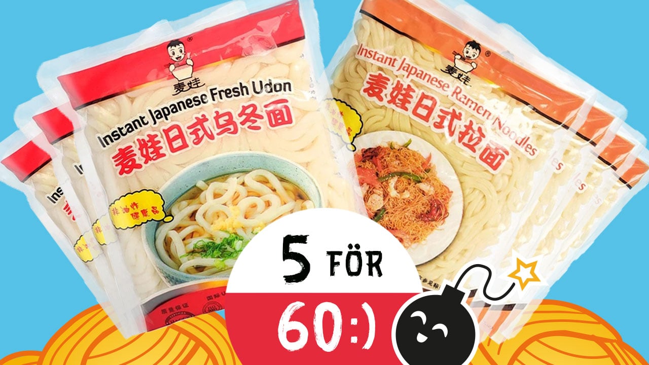 Read more about the article Superdeal på Ramen- och Udonnudlar! 5 för 60kr 🍜