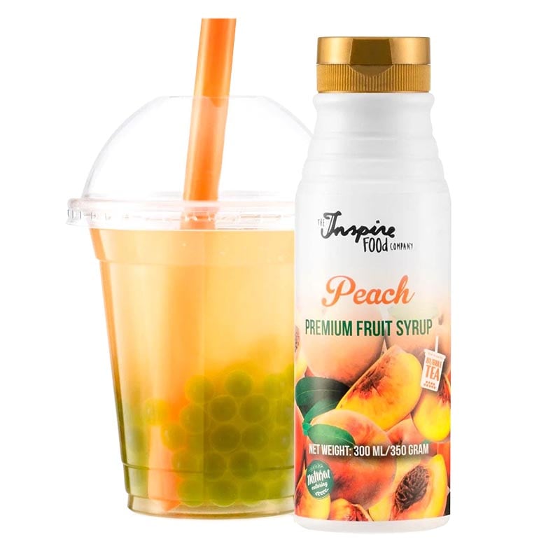 Läs mer om Fruktsirap med smak av Persika Bubble Tea 300ml