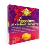 Pappadum vitlök, indiskt flatbröd 10st 100g