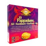 Pappadum vitlök, indiskt flatbröd 10st 100g