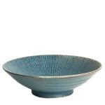 Stor japansk skål i Rustik stil blå 24.5cm
