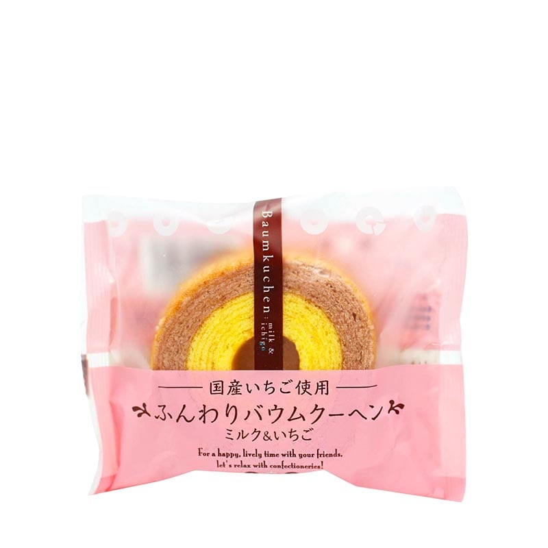 Läs mer om Baumkuchen japansk spettekaka Jordgubbssmak