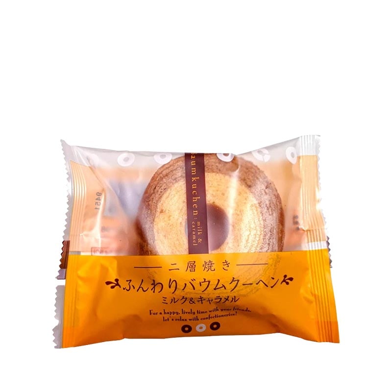 Läs mer om Baumkuchen japansk spettekaka Mjölk & Karamellsmak