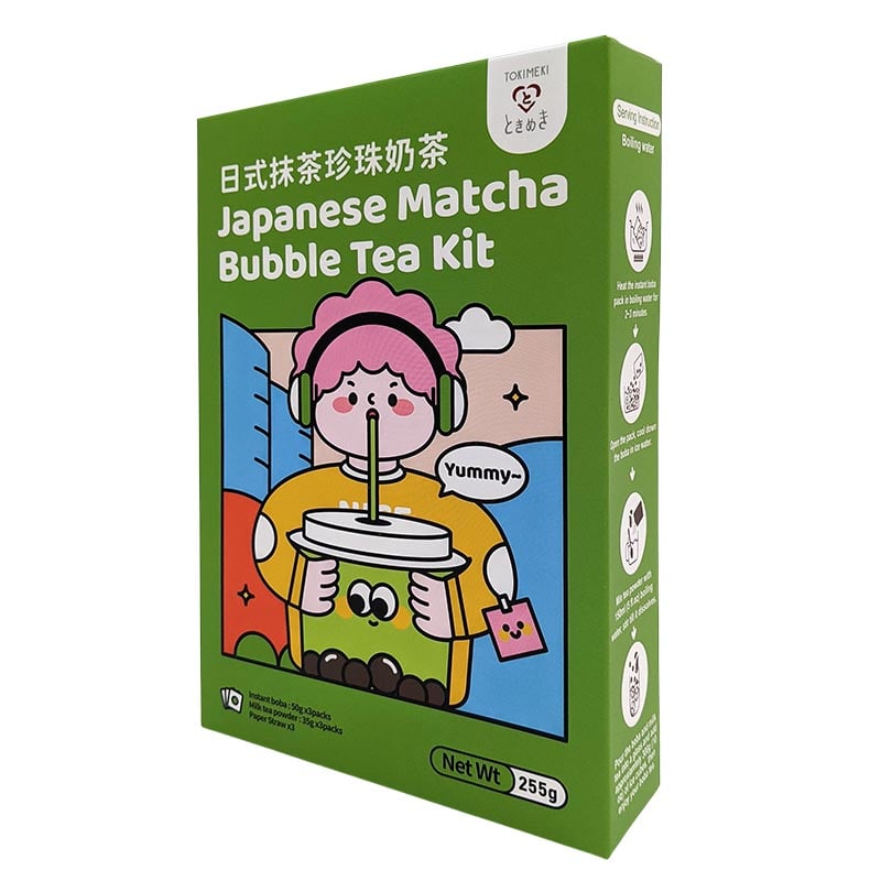 Läs mer om Bubble Tea Kit Matcha Tokimeki 3-pack