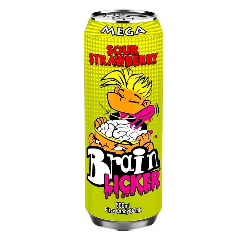 Läs mer om Brain Licker läsk Strawberry 500ml