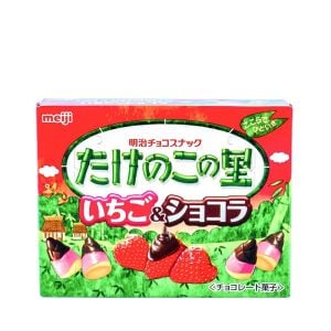 Meiji Bamboo Mushroom Village Jordgubb & Chokladbitar 61g