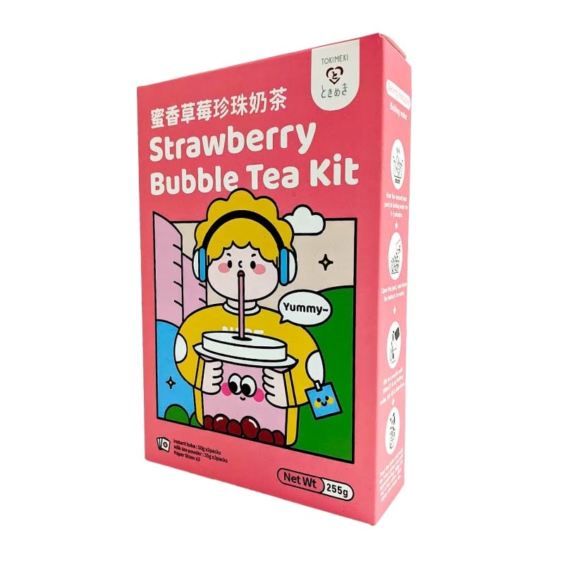 Läs mer om Bubble Tea Kit Jordgubbar Tokimeki 3-pack