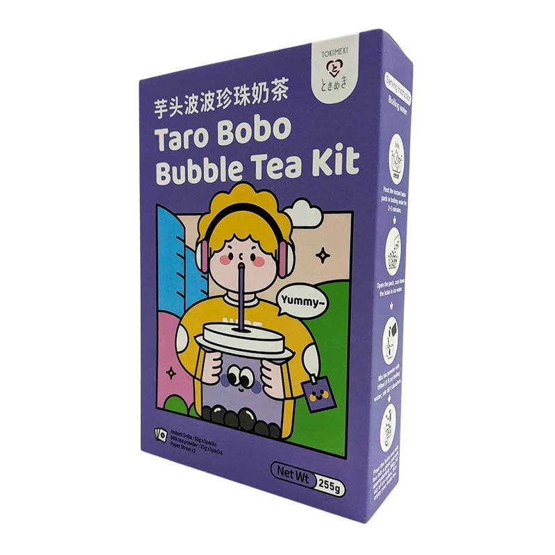 Läs mer om Bubble Tea Kit Taro Tokimeki 3-pack