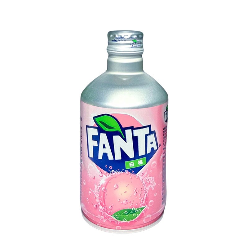 Läs mer om Fanta Vit persika i aluminiumflaska japansk 300ml