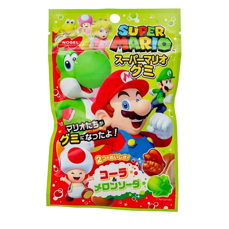 Läs mer om Super Mario Japanska Vingummin Cola & Melon 50g