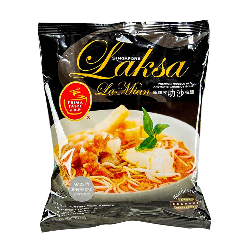 Läs mer om Prima Taste Laksa La Mian snabbnudlar med äkta currypasta & kokosmjölk