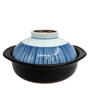 Donabe japansk lergryta med skål 18.5cm