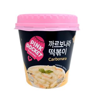 Instant Tteokbokki Carbonara kopp Pink Rocket 120g