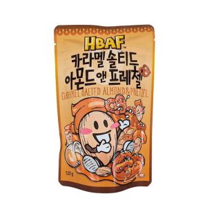 HBAF Koreanska mandlar Caramel Salted Almond & Pretzel 120g