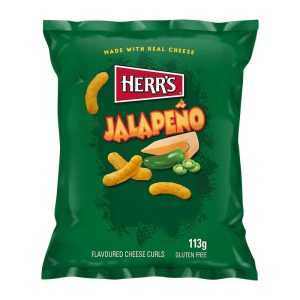 Herr's Jalapeno Cheese Curls Starka ostbågar 113g