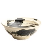 Ramenskål Svarta & Vita Penseldrag 22cm
