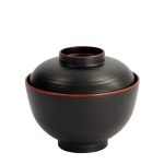 Miso- & Risskål med lock Lacquerware Svart 300ml
