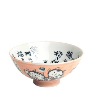 Risskål Rosa Katter 14cm