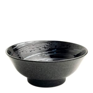 Ramenskål Svart spiral 21cm