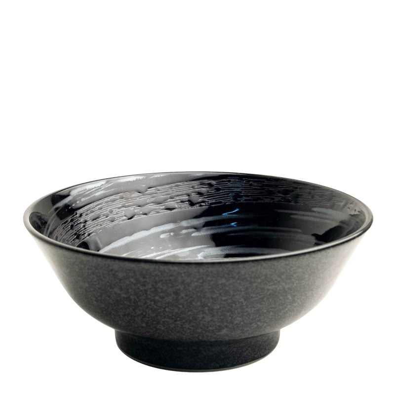 Ramensk&aring;l Svart spiral 21cm