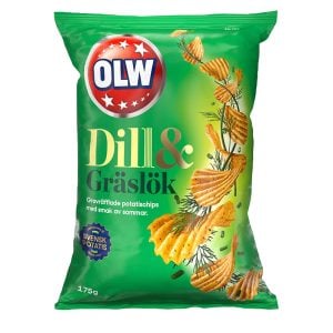 Dill & Gräslökchips OLW 175g