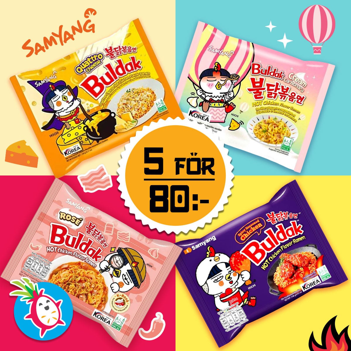 Utvalda Samyang – 5 för 80:-