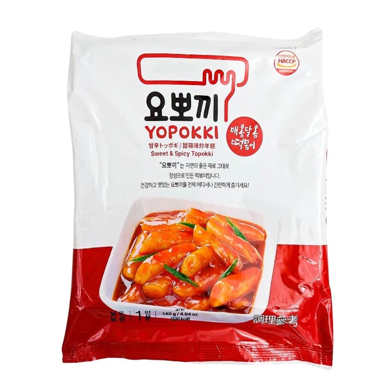 Instant Rice Cakes med Färdig sås Tteokbokki Yopokki 140g