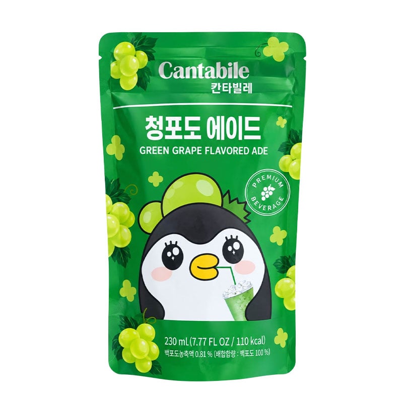 Koreansk isdryck på påse Gröna Vindruvor 230ml